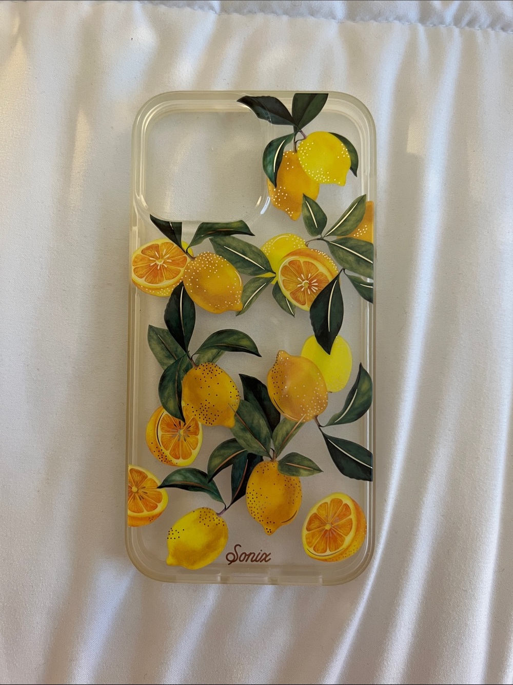 Sonix Yellow Lemon & Green Leaf Clear Phone Case